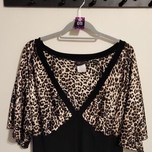 Torrid Leopard Print Blouse with Black Trim Number 11